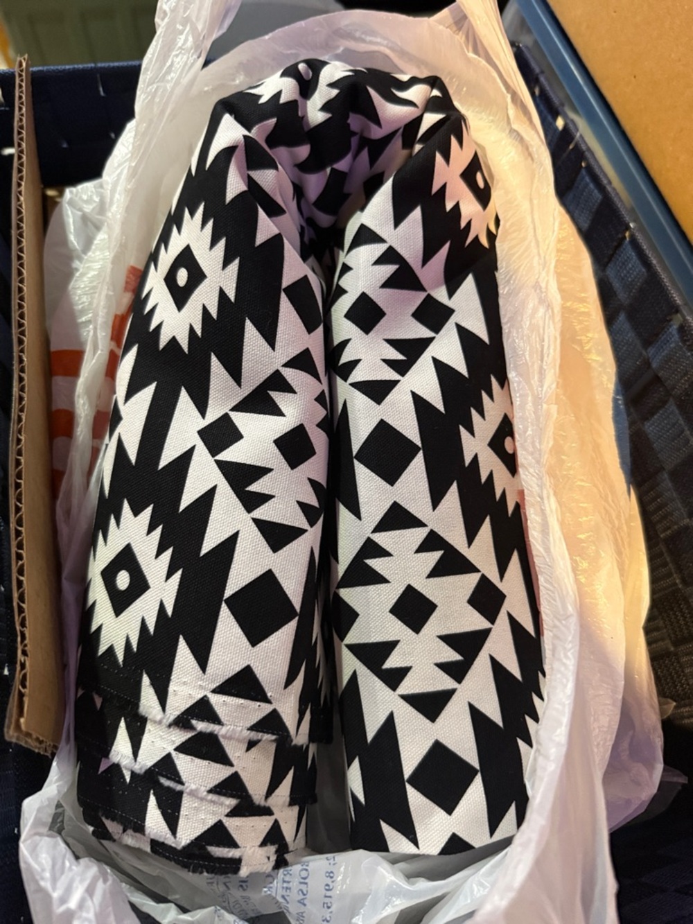 Black and white Aztec fabric (3 yards)